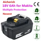Met Lader BL1860 oplaadnaked Batterij 18 V 6000Mah литий-ионный для Makita 18 V батарея ij 6Ah BL1840 BL1850 BL1830 BL1860B LXT400