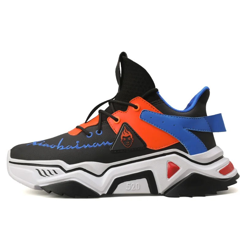 Black Blue Orange Новое поступление Спортивная обувь для мужчин стабильность спортивная обувь осень зима тренировочные кроссовки дышащая уличная теннисная обувь - Цвет: Black Blue Orange