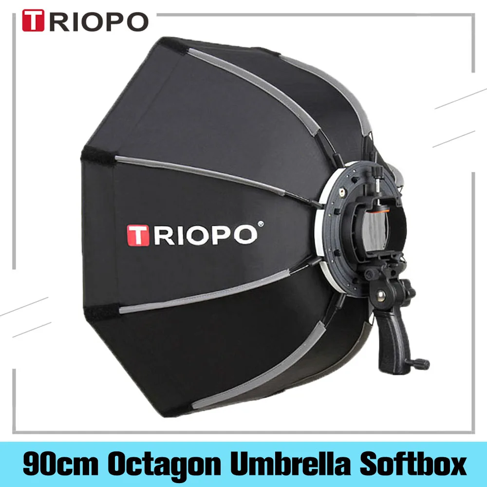 TRIOPO 90cm Photo Octagon Umbrella Light Softbox With Handle For Godox V860II TT600 Flash Umbrella Photography Outdoor Soft Box