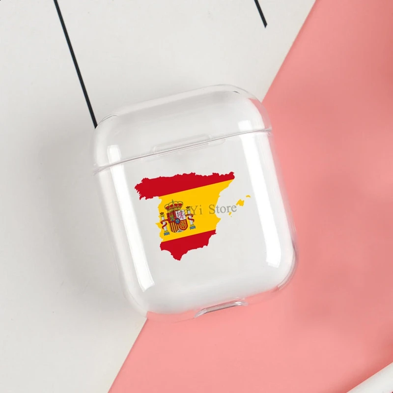 

С флагом Испании карта мягкий чехол из ТПУ для Apple Airpods 1/2 защитный чехол Bluetooth Беспроводной для наушников