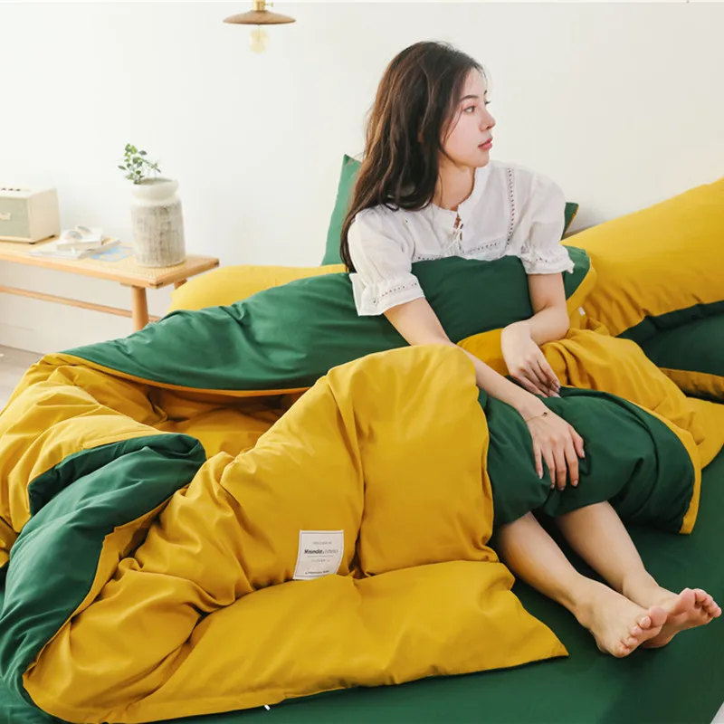 Пододеяльник однотонный комплект постельных принадлежностей Twin Queen Nodric