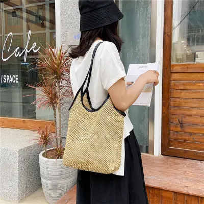 Bolsos de mimbre mujer 2020 Женские винтажные тканые сумки сумки-тоут сумка из плетеного
