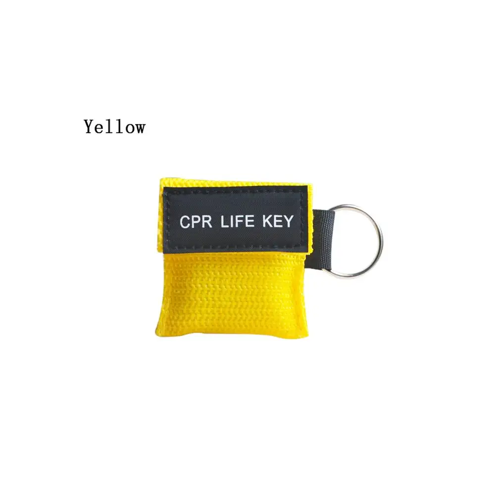 Yellow 2 шт брелок жизнь реаниматор для искуственного дыхания маска первой помощи одноразовые для рта дыхания экстренное мастерство обучение уход за лицом инструмент - Цвет: Yellow