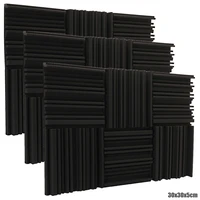 61224pcs studio acoustic foam panels soundproof sponge diffusers drum room absorption treatment wall sound foam pad with tapes