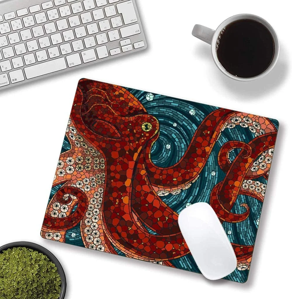 

MousePad Small Size Hot Sell MousePads Natural Rubber Art Anti-slip Kawaii Anime Octopus Office Decoration Home Keyboard Pad