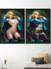 Игрушка Urbosa, аниме, мультфильм, сексуальная обнаженная девушка, художественный постер, картина для гостиной, спальни, стены, домашние искусственные декорации, принты