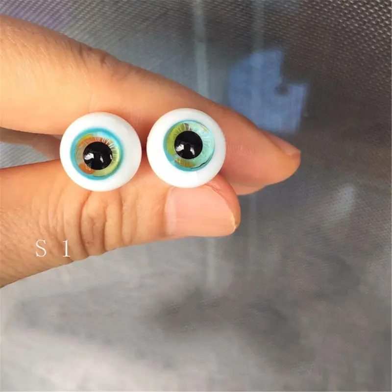 

Bjd Glass Eyes Sky Blue Color 14mm 6bjd Dolls Accessories C63C