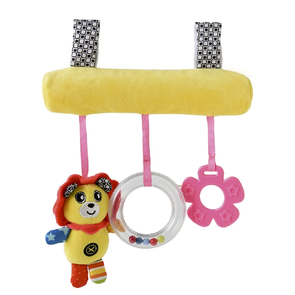 Kid Baby Crib Cot Pram Bed Stroller Hanging Plush Toy Cartoon Hanging Rattles Cartoon Ring The Baby's Bed Bell