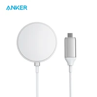 Magnetic Wireless Charger Anker Wireless Charger with 5ft Built USB-C Cable PowerWave Magnetic Pad No Adapter