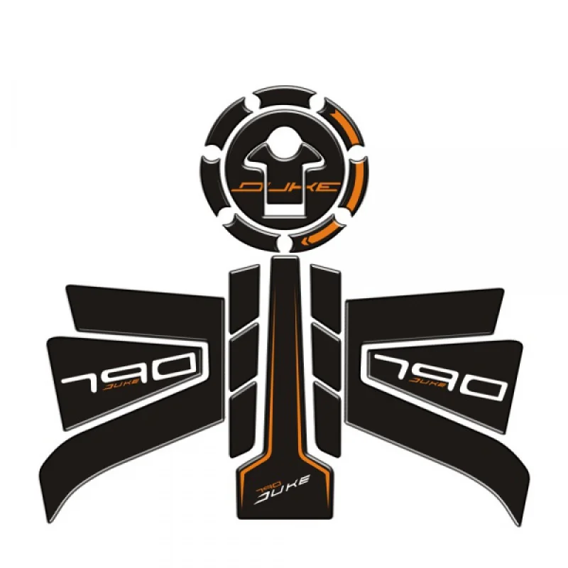 

Наклейка KTM DUKE790, Модифицированная наклейка, наклейка для двигателя, наклейка на крышку, водонепроницаемая наклейка для топливного бака, бок...