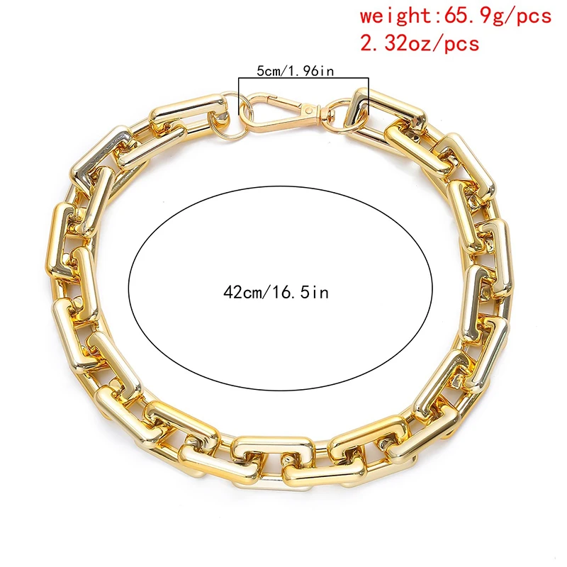 

High Quality Punk Lock Chain Necklace Women Statement Hip Hop Twisted Chunky Thick Link Necklace Gothic Jewelry Steampunk Men