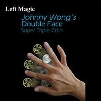 double face super triple coin half dollar or morgan dollar version by johnny wong magic tricks illusions close up magic props