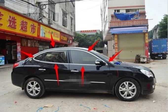 

2011-2013 for Elantra high quality stainless steel car window trim side (12), car cover