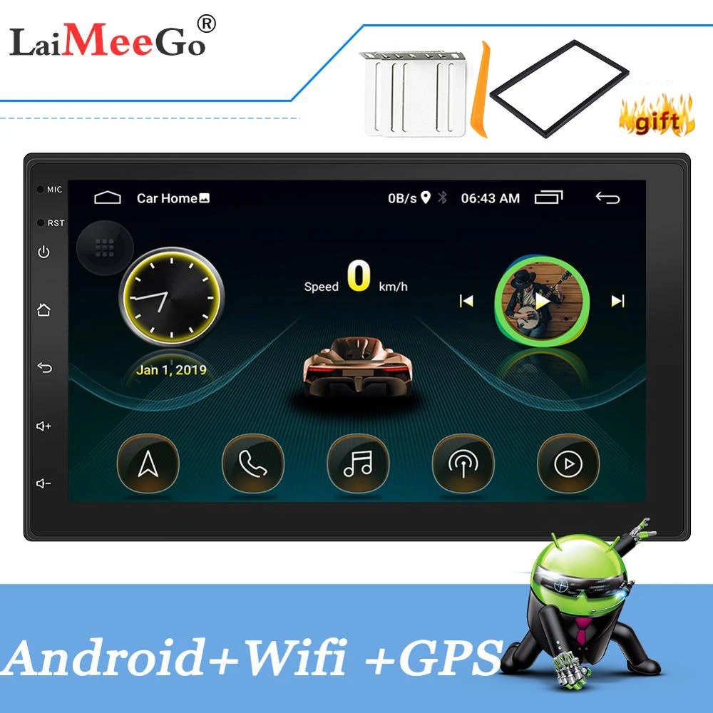 Автомагнитола на Android 8 1 Универсальная автомобильная стерео система с GPS