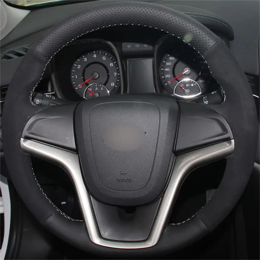 Прошитая вручную черная замша из натуральной кожи для Chevrolet Malibu 2011-2014 в 2011-2015 |