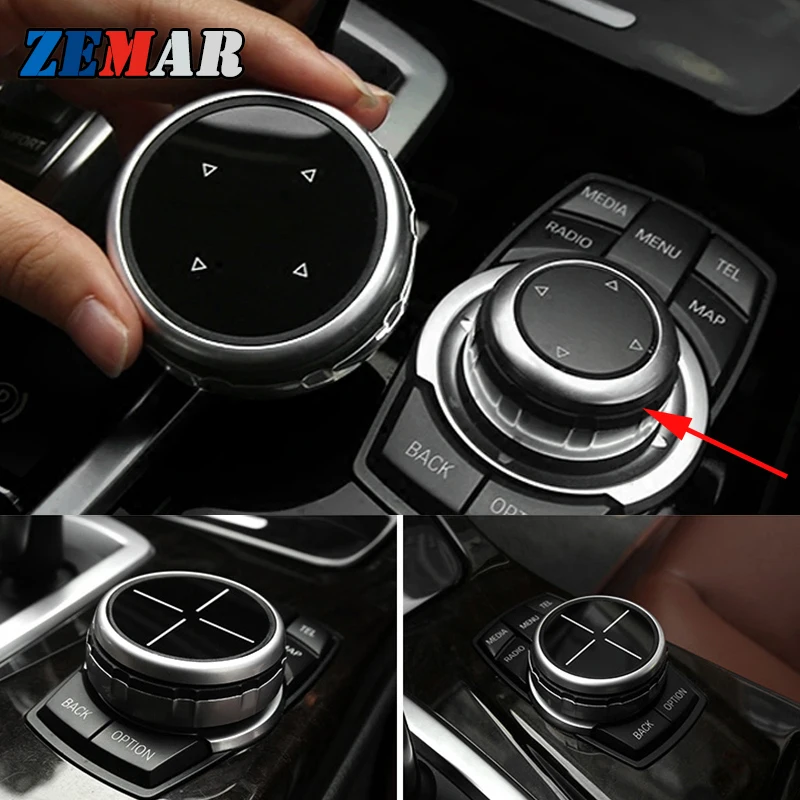Автомобильный мультимедийный пуговицы крышка наклейки iDrive пульт дистанционного