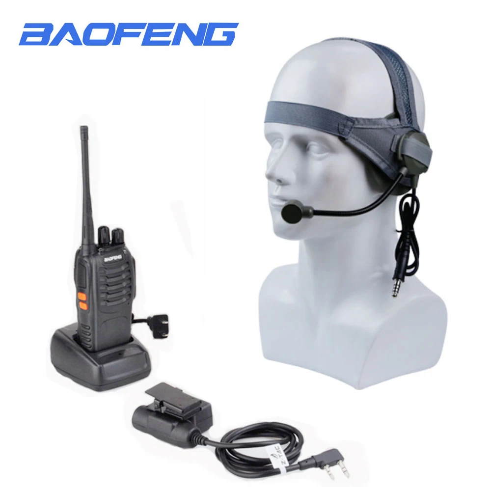 Baofeng 888s рация с U94 PTT и Z тактическая CS полевая гарнитура 5 Вт Pofung UHF 400 470 МГц