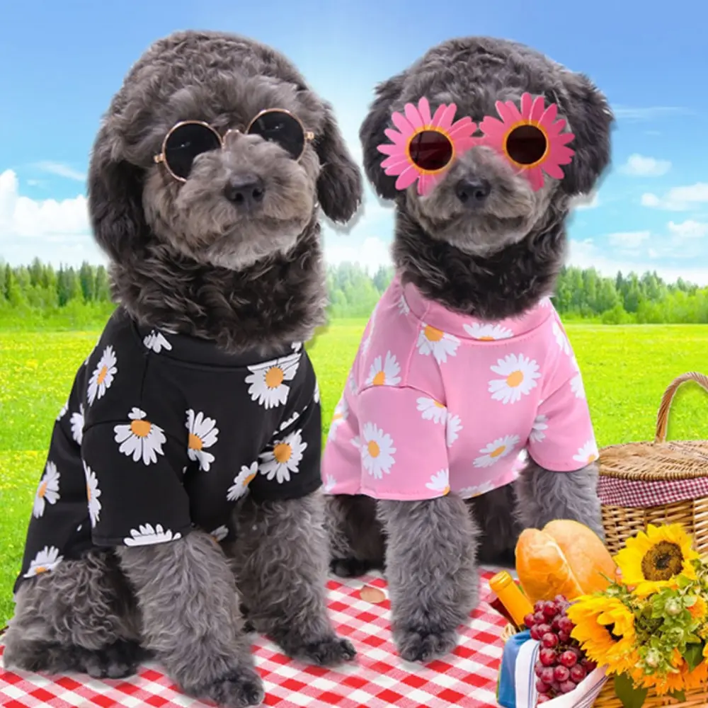 XS 2XL охлаждающая летняя одежда для собак футболка молочный шелк ткань щенков