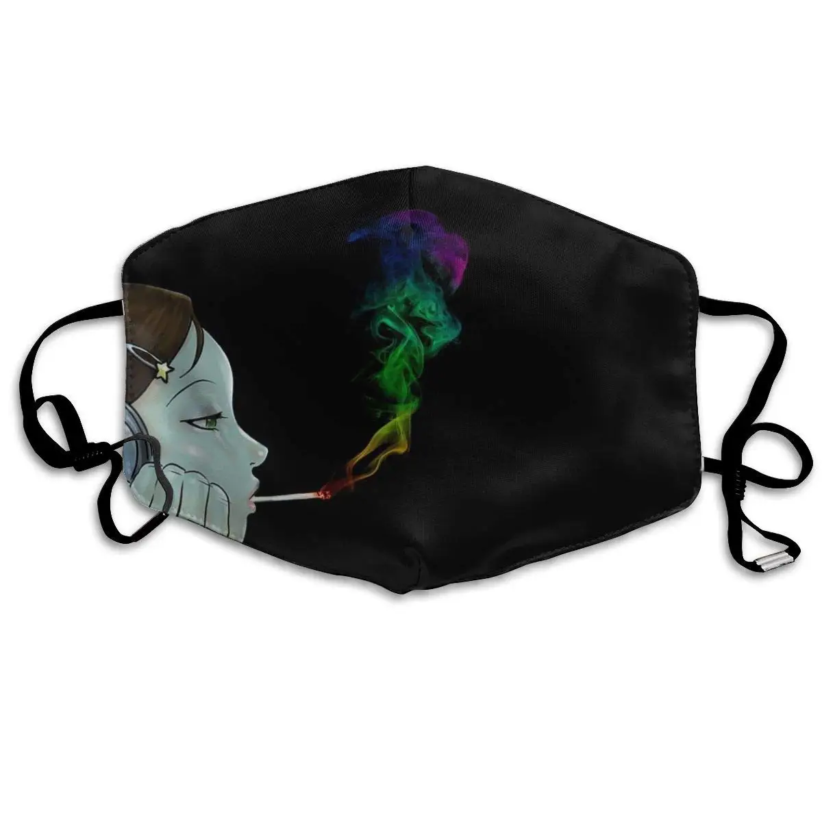 

Rebellious Girl Unisex Mask Indoor Outdoor Cycling Camping Travel Windproof Sun Anti Dust Mask Mouth with Adjustable Ear Loops
