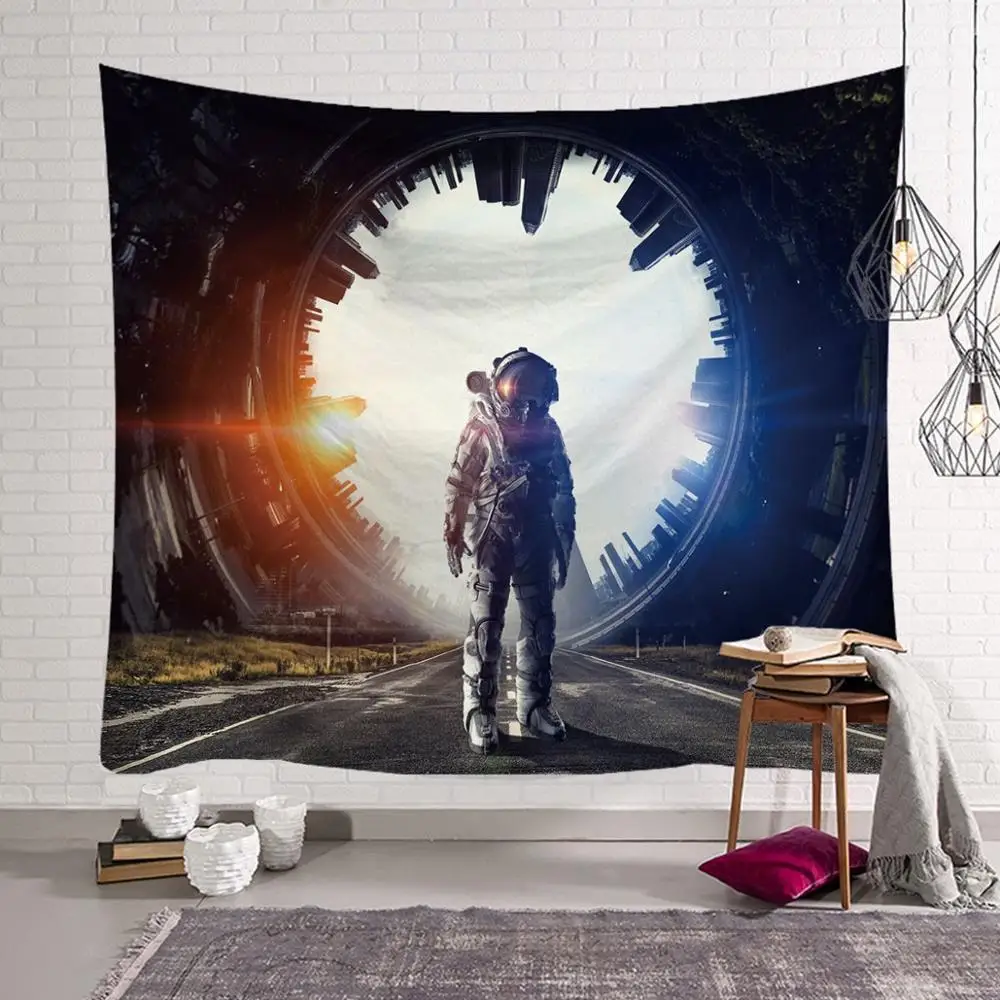 3D галактика Psychedelic настенный гобелен планеты пространство спальня висит