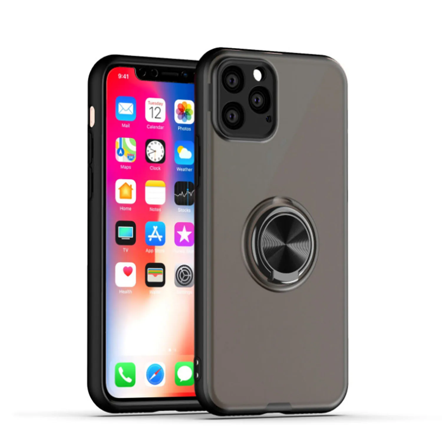 Противоударный чехол для телефона iPhone 6 6S 7 8 Plus XS 11Pro Max X XR Xs Finger Ring автомобильный