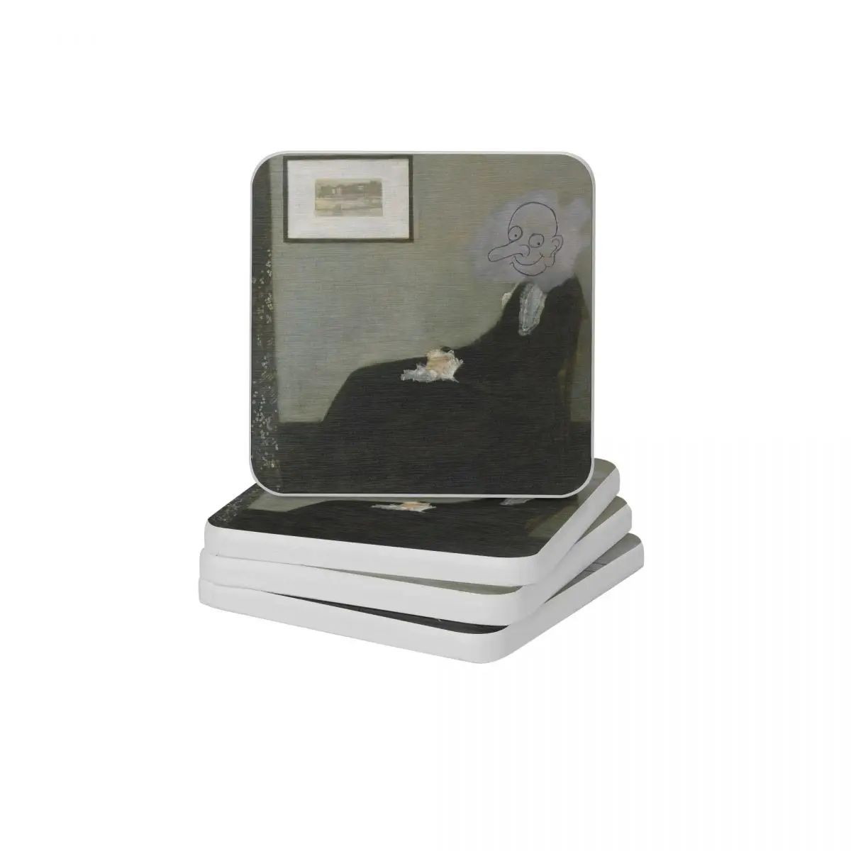 

Мистер фасоль свистлер мама диатомит квадратной, круглой формы Coaster Быстросохнущий Коврик для мыла и зубной щетки 10x10 см