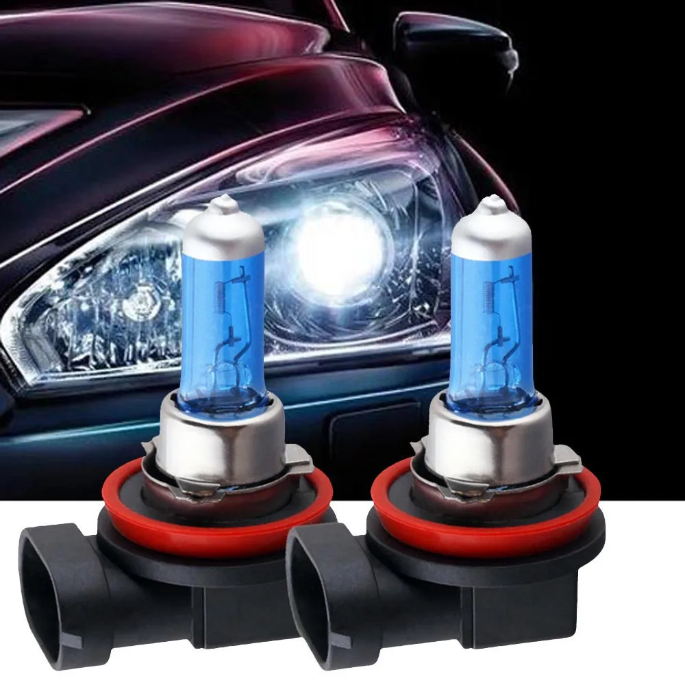 ɲpcs яркий H11 100W 12V 6000K ксенона Галогенные Лампы головного светильник белый лампы