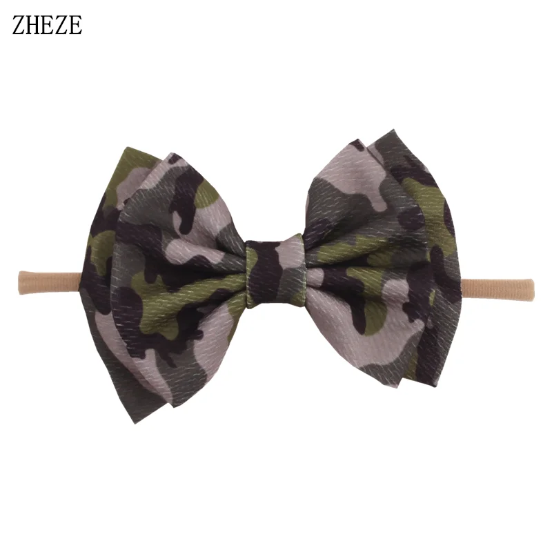 

Navy Waffles Hair Accessories Print Girls Handmade Head Wrap 7'' Big Headwear 2021 Trendy Soft Hairband Children Gift Headband