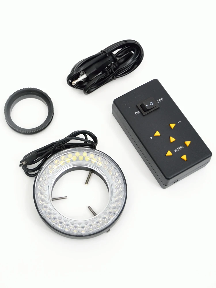 Четырехзонный светодиодный кольцевой светильник для микроскопа FYSCOPE 64/144 с