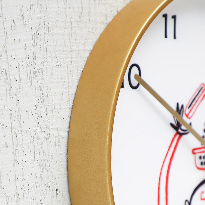 Креативные настенные часы домашний декор бесшумные цифровые Мультяшные простые