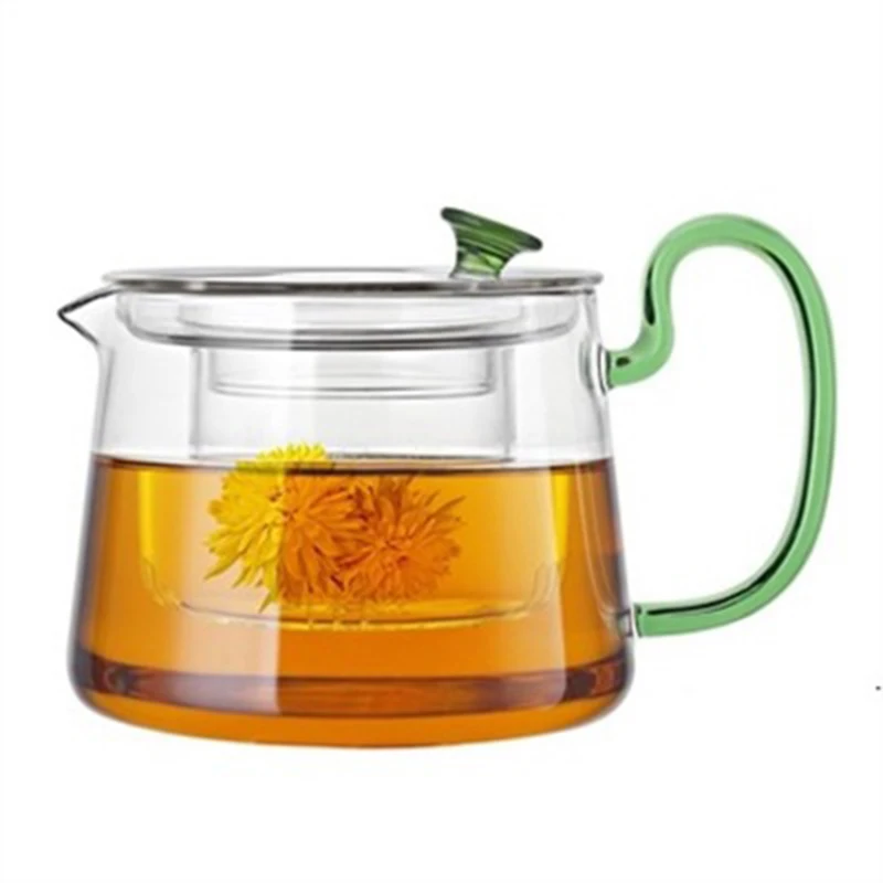Высококачественный термостойкий стеклянный цветочный чайный горшок практичная