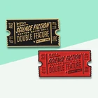 Значок в стиле Панк Рокки, Черный, Красный значок научной фантастики, двойной функциональный билет, значок в стиле панк, эмалированная булавка, ювелирное изделие, подарок