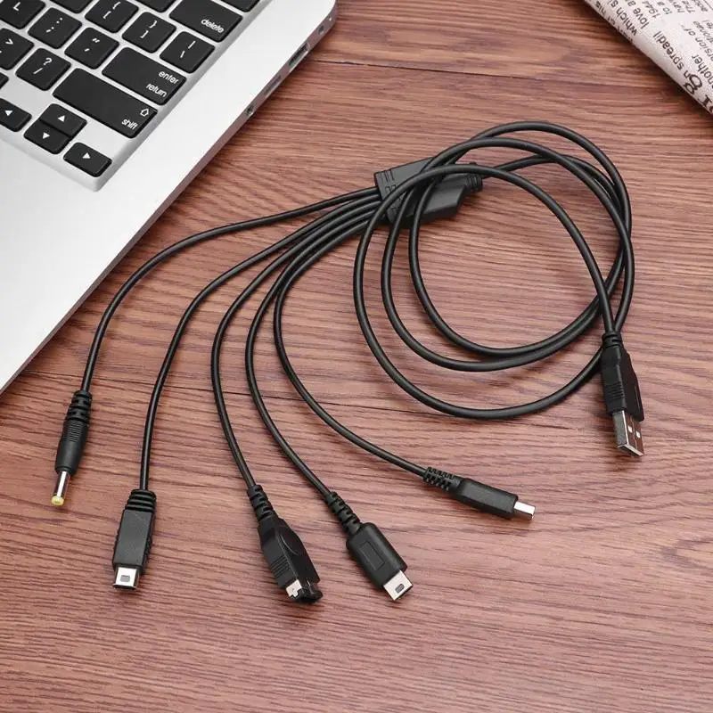 Durable USB Charger Cable Multi-function 5 in 1 Replacement Fit for Nintend NEW 3DS XL NDSLite NDSI LL |
