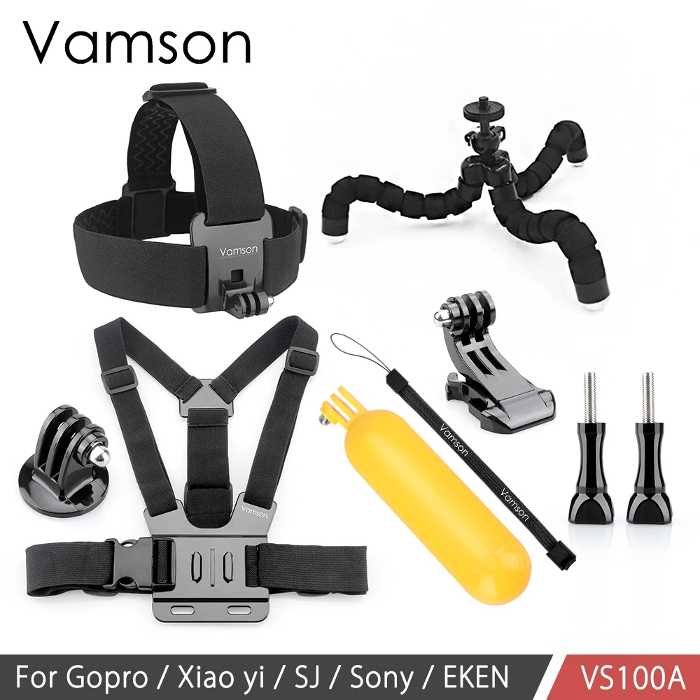 Vamson для Gopro hero 8 7 6 5 набор аксессуаров для SJCAM M10 для SJ5000 чехол eken SOOCOO для Xiaomi для yi 4k экшн-камеры VS100 - Цвет: VS100A