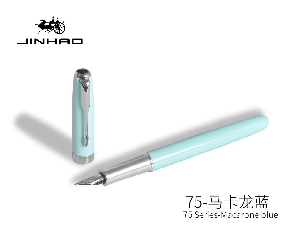 Ручка перьевая Макарон A6488 медный бочонок зажим с серебряными стрелками тонким