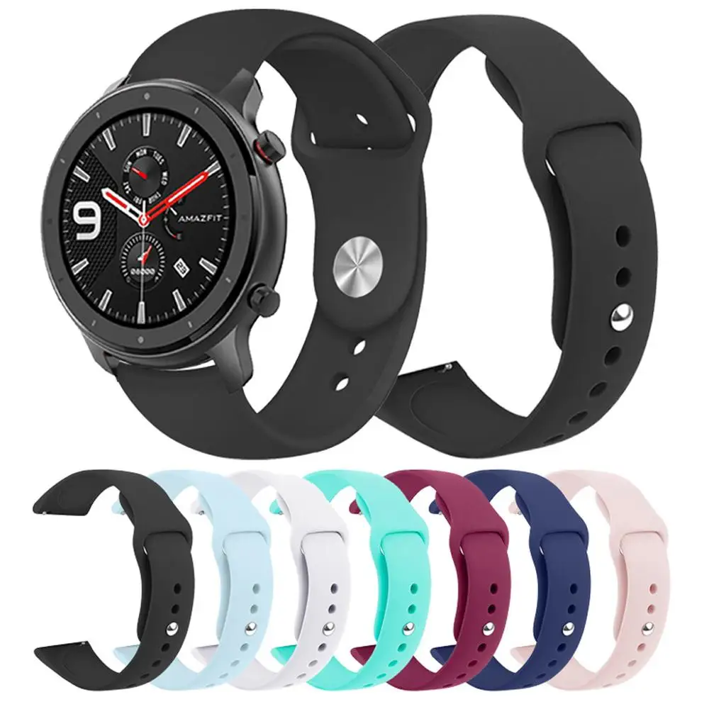 Ремешок для смарт-часов AMAZFIT GTR 42 мм 47 сменный ремешок из мягкого силикона браслет