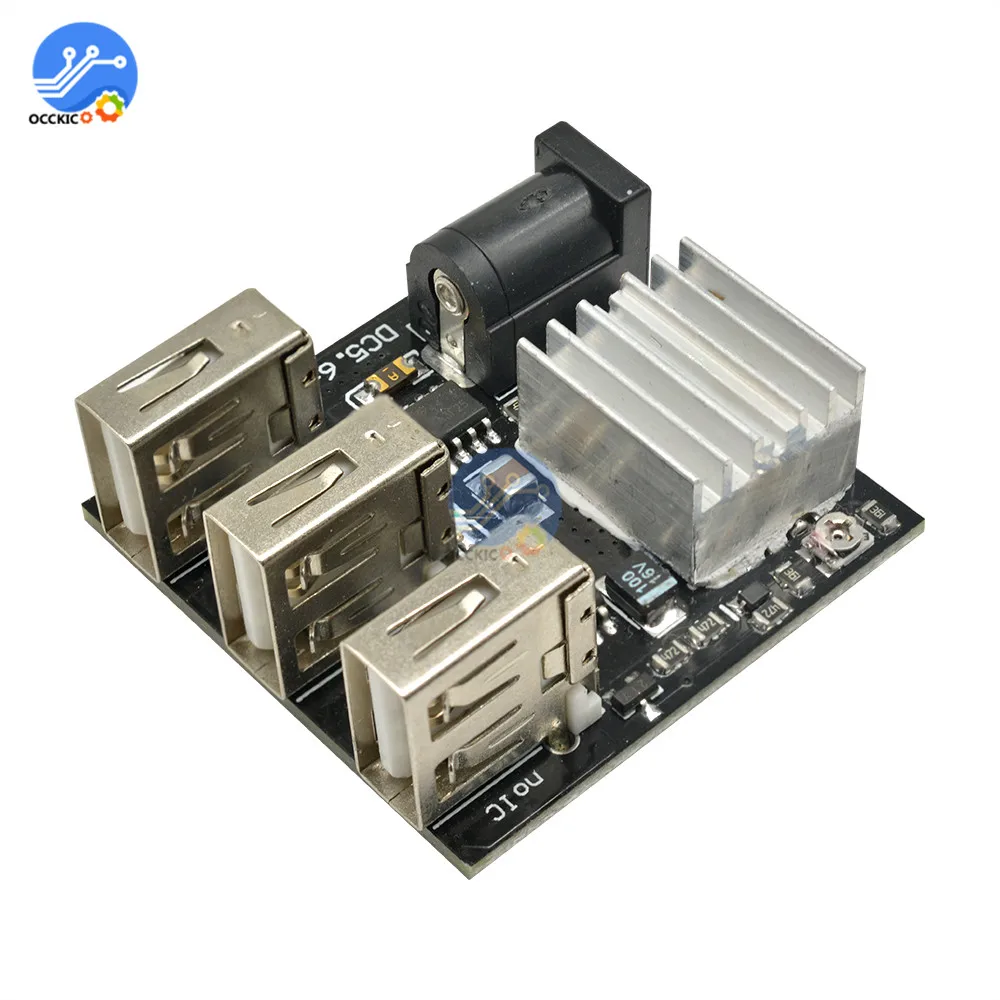 3 usb модуль зарядки DC-DC 9 В/12 В до 5 В 8A Шаг вниз зарядное устройство Банк питания доска понижающий преобразователь для Arduino