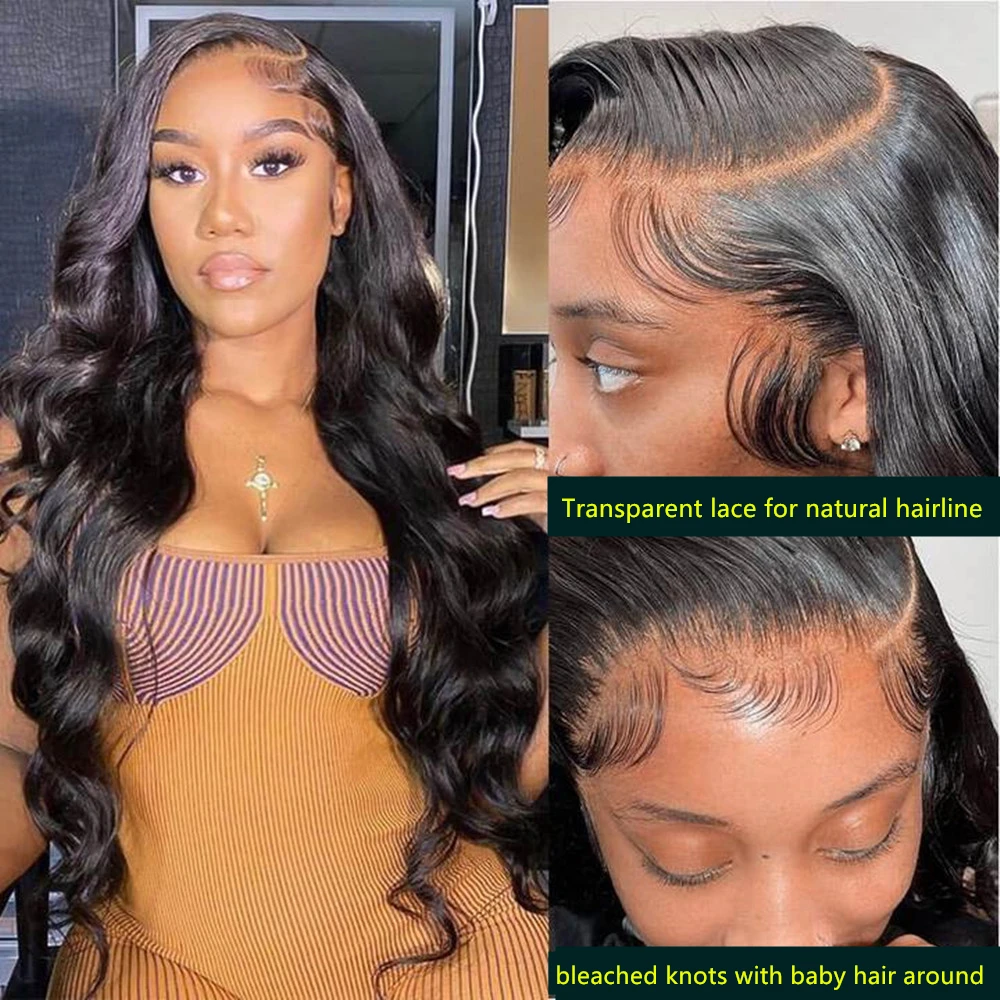 HD Transparent Body Wave Lace Front Human Hair Wigs For Black Women Raw Indian 13x4 13x6 4x4 5x5 Frontal Closure Wig |