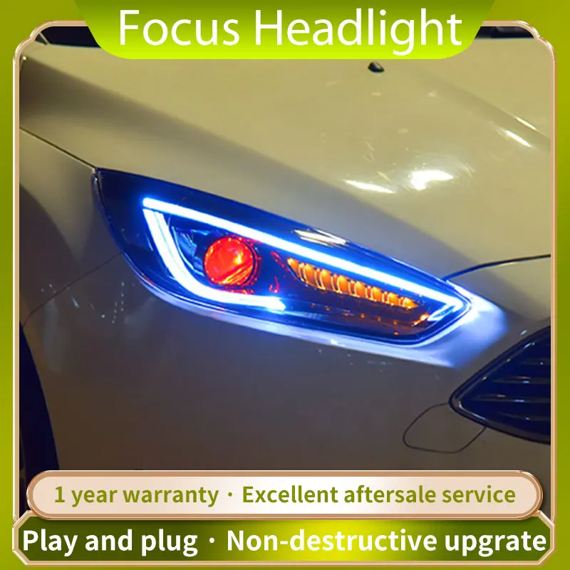 

Для Ford 2015-2018 для фокусиросветодиодный светодиодных дневных ходовых огней, фар с движущимся сигналом