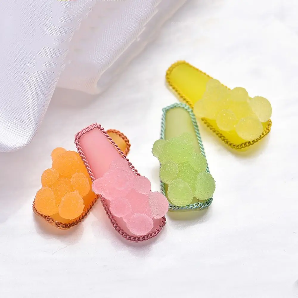 Украшения для ногтей в виде маникюрного медведя конфетных цветов милые