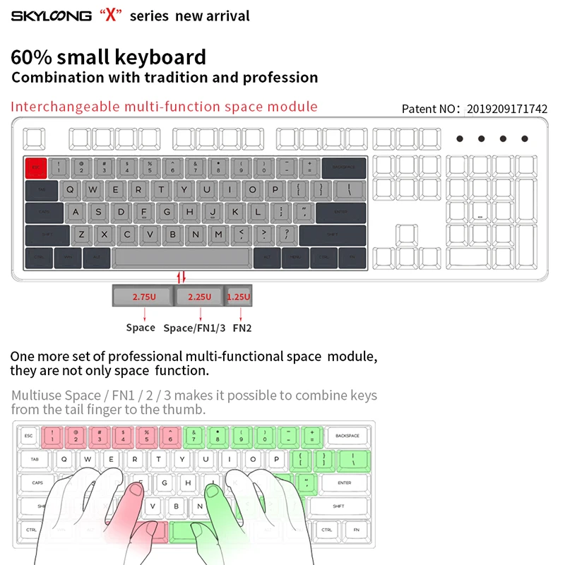 Клавиатура Механическая Keypro GK61 GK61X RGB 60% 61 клавиша горячая Распродажа