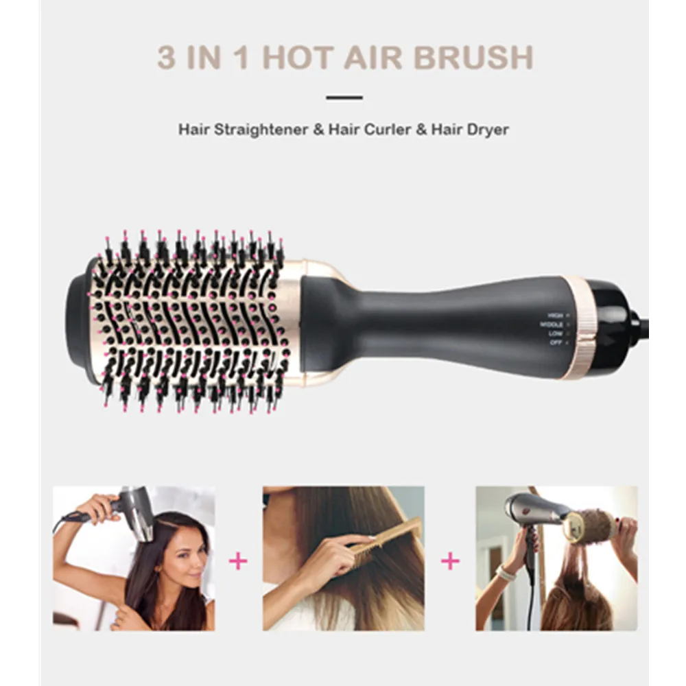 3 в 1 один шаг Фен щетки горячей и холодной воды воздушный гребень волос