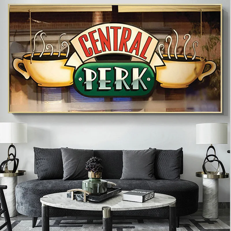 

Central Perk Cafe Canvas Painting Friends TV Show Posters and Prints Scandinavian Wall Art Picture for Living Room Cuadros Decor