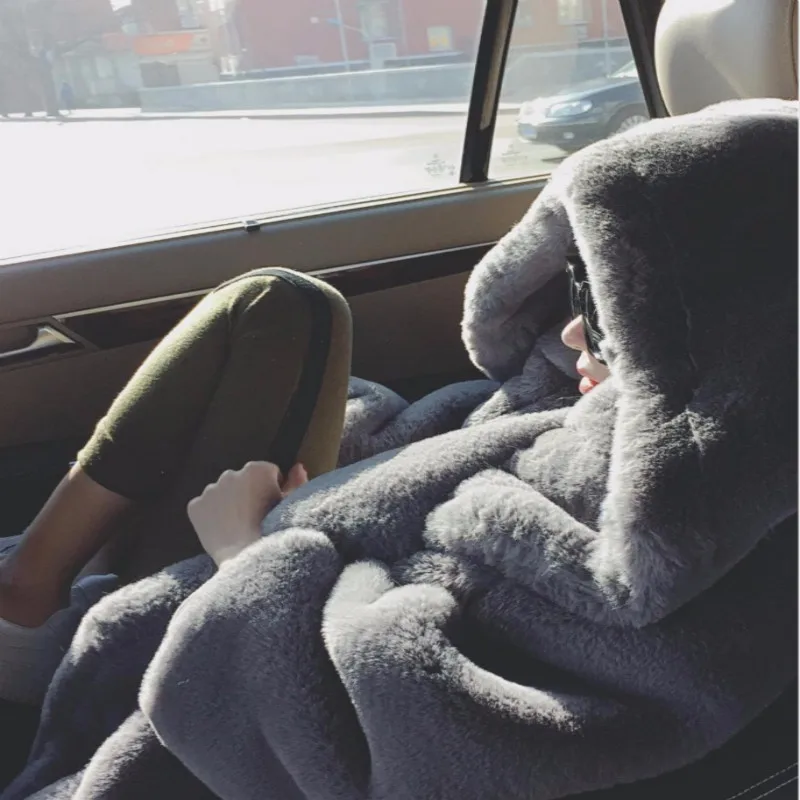 Зимняя роскошная женская искусственная кожа 2020 Корейская винтажная Толстая