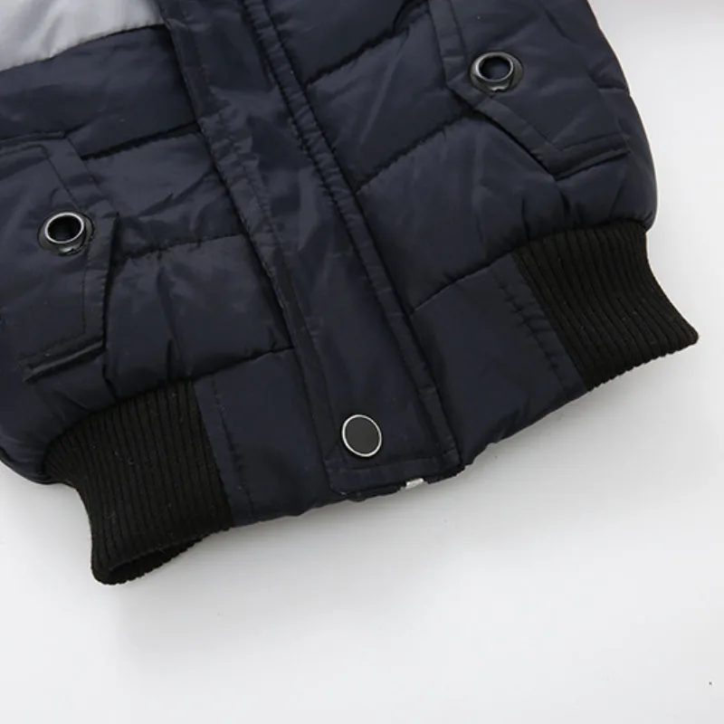 

2-5years old boy winter warm jacket high-quality materials Seiko design plus velvet hooded cotton coat thickening child clothing