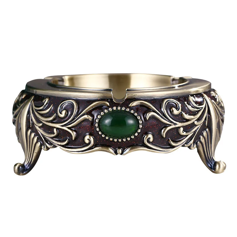 

Retro Ashtray Creative Personality European High-End Smoking Set Ashtray Household Living Room Coffee Table Large Size Ashtray