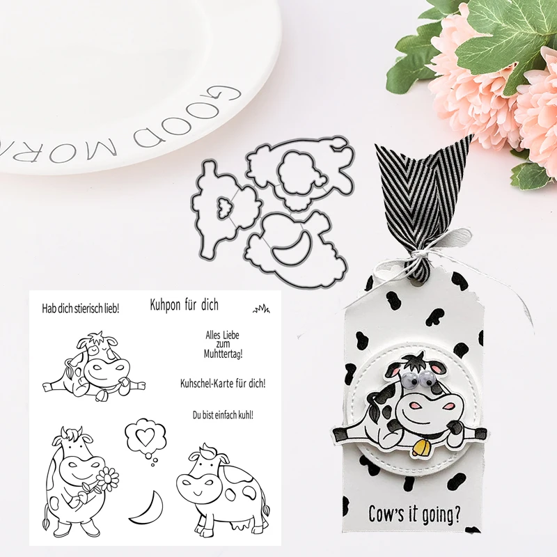 Корова фотография металла резки штампы трафарет для DIY Скрапбукинг фото альбом