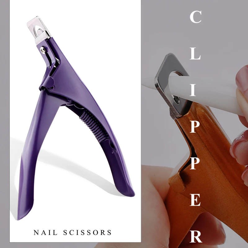 

Professional Nail Art Clipper Special type U word False Tips Edge Cutters Manicure Colorful Stainless Steel Nail Art Tools