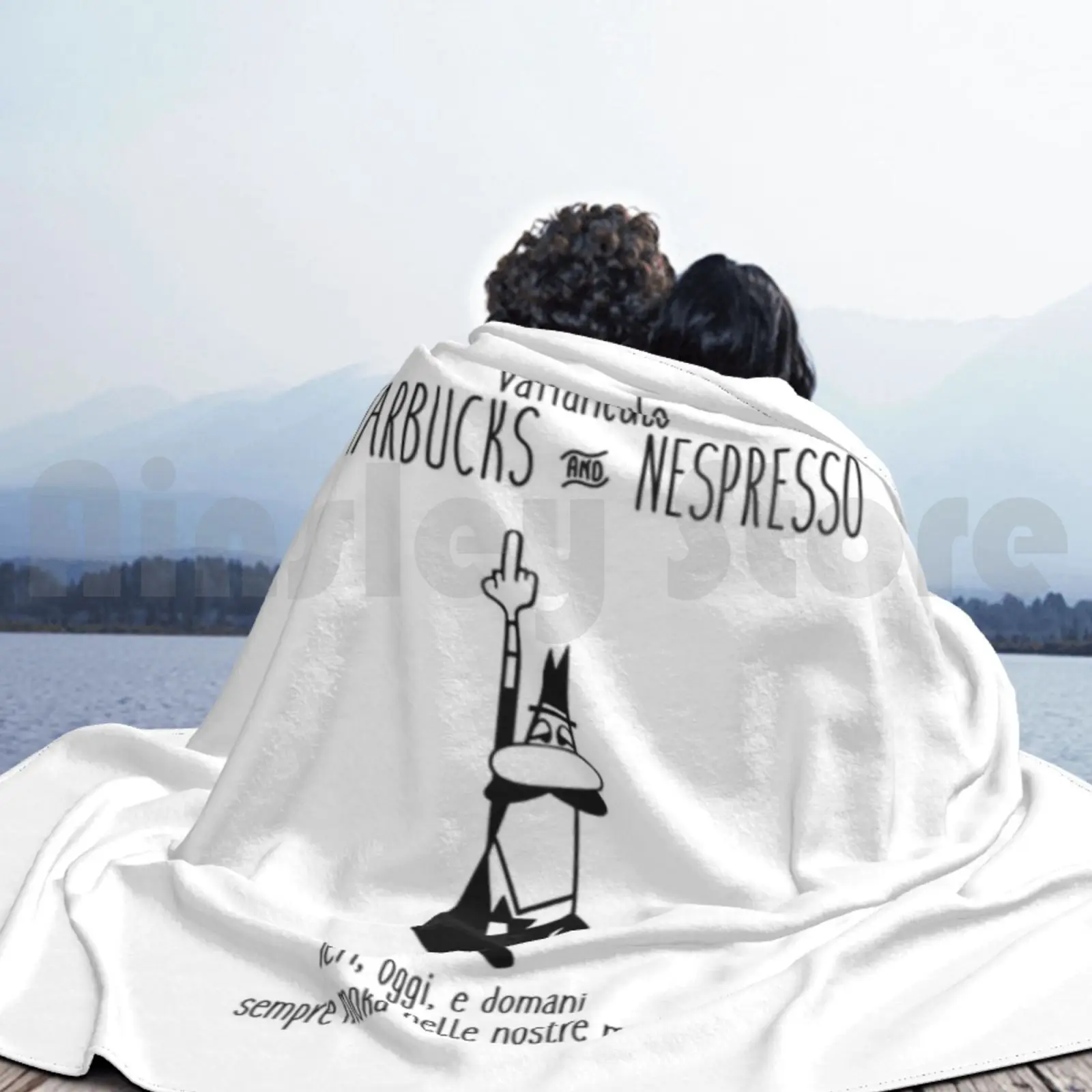 Кофейное одеяло Moka для дивана-кровати путешествий Man Bialetti кофе эспрессо Мока