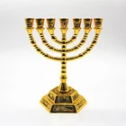 Еврейские подсвечники Menorah, религия, Ханука, 7 ветвей, 12 племен, металлический подсвечник, Израиль